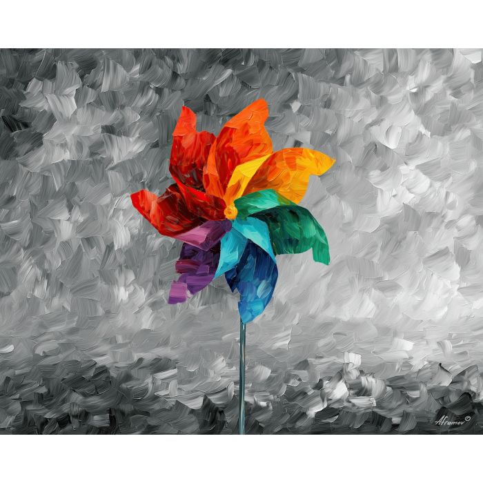 RAINBOW PINWHEEL BW