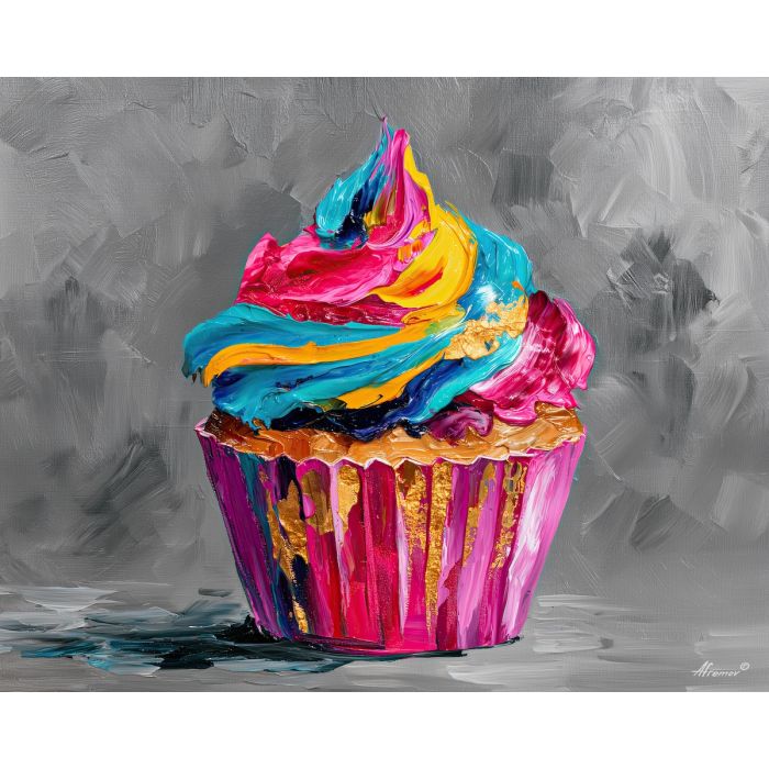 MAGENTA CUPCAKE BW