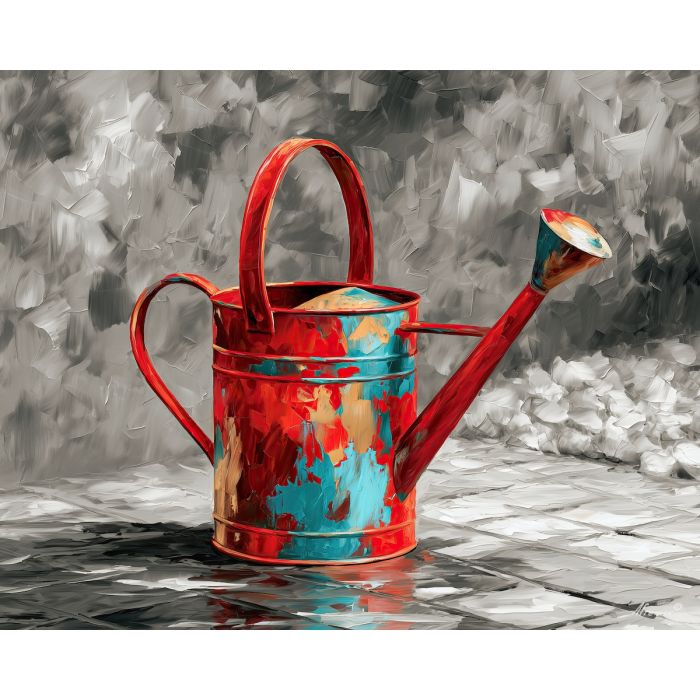 SCARLET WATERING CAN BW