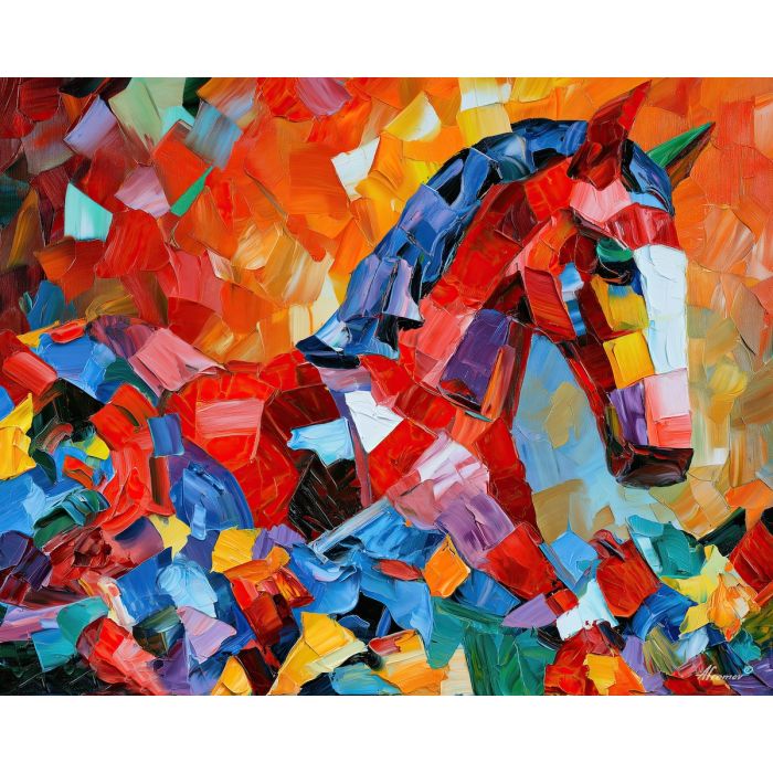 candy horse, shatters rustsong, candy horse shatters rustsong art, colorful home art, textured oil painting, whimsical decor, dopamine decor art, quirky still life, playful object art, palette knife art