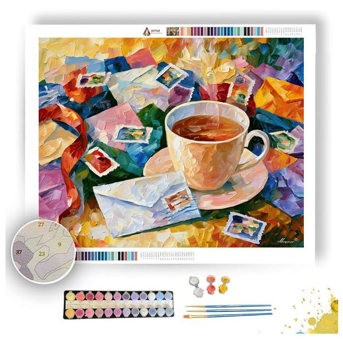 STICKER PEACHWATER TEACUP - Paint by Numbers Full Kit