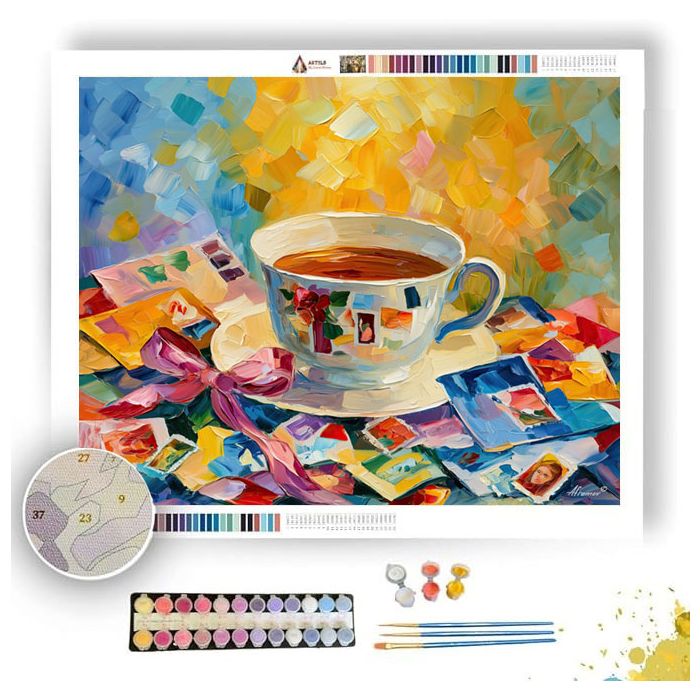 STAMP TEACUP FLORALIGHT - Paint by Numbers Full Kit