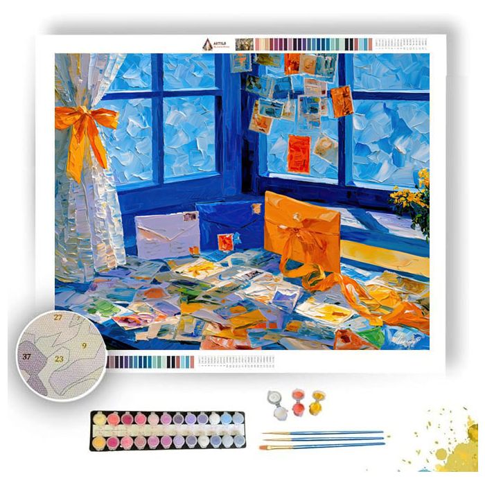 STICKER HONEYBLUE WINDOW - Paint by Numbers Full Kit