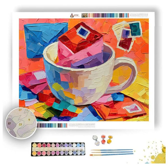 PAPER TEACUP IN CANDYSKY - Paint by Numbers Full Kit