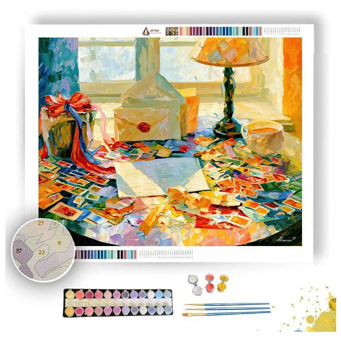 TRAVELNOTE DESK MINTMORNING - Paint by Numbers Full Kit