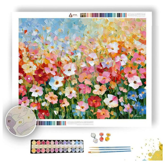 STITCHED SORBETLIGHT MEADOW - Paint by Numbers Full Kit