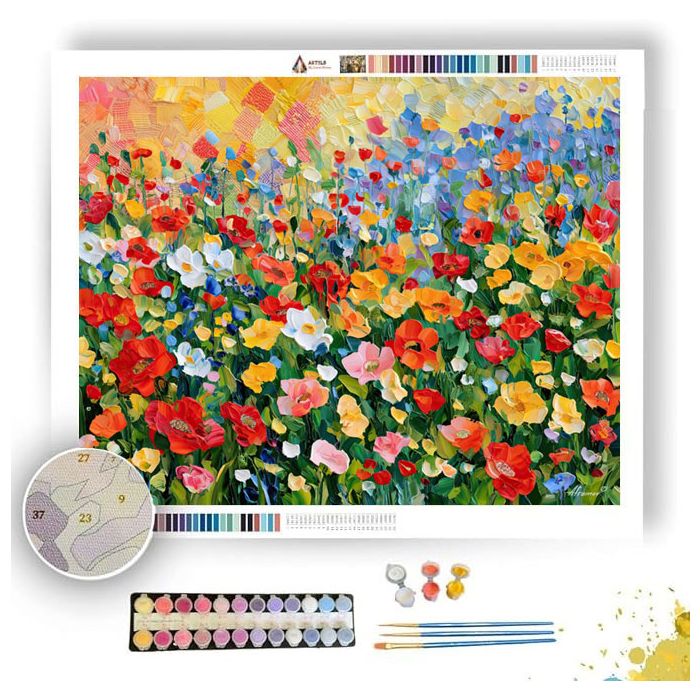 FABRIC MEADOW PEACHGARDEN - Paint by Numbers Full Kit
