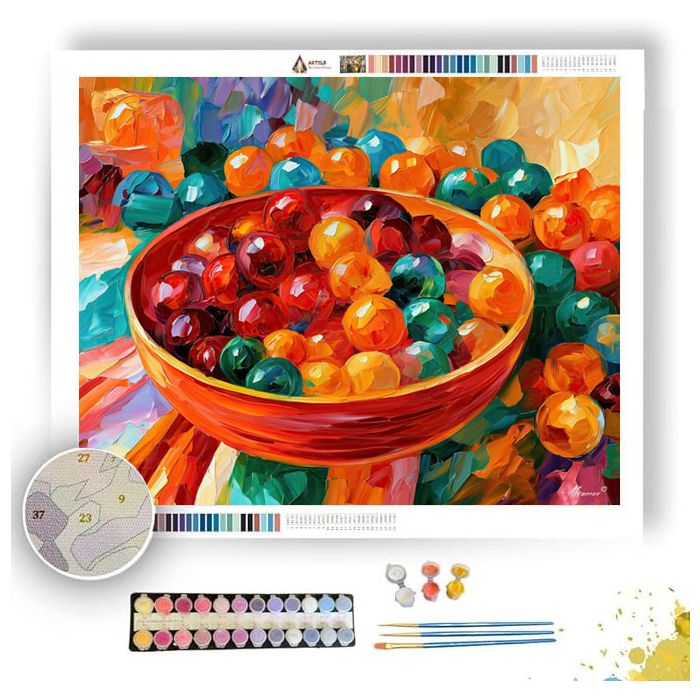 MAHJONG BOWL AQUAHONEY - Paint by Numbers Full Kit