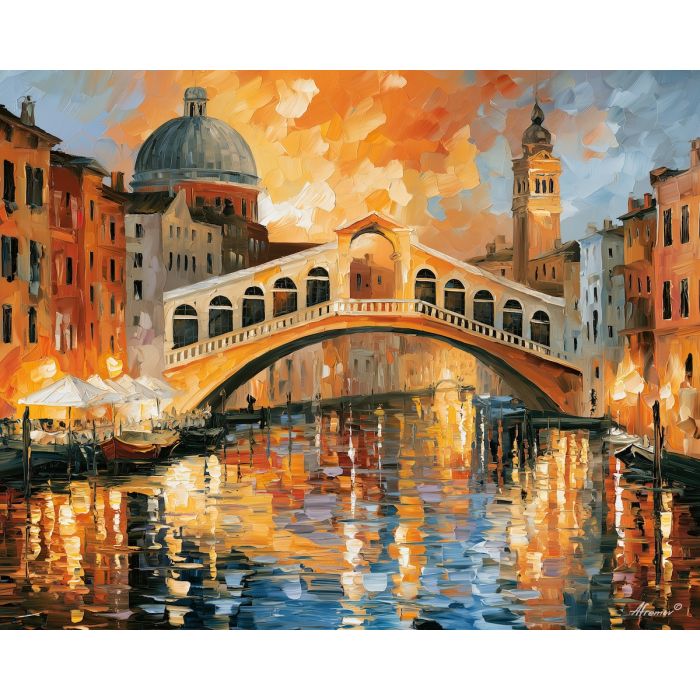 terrace sways, goldenpond tower, terrace sways goldenpond tower art, palette knife art, thick brush strokes, urban wall decor, waterfront art, minimal detail art, afremov inspired, colorful architecture