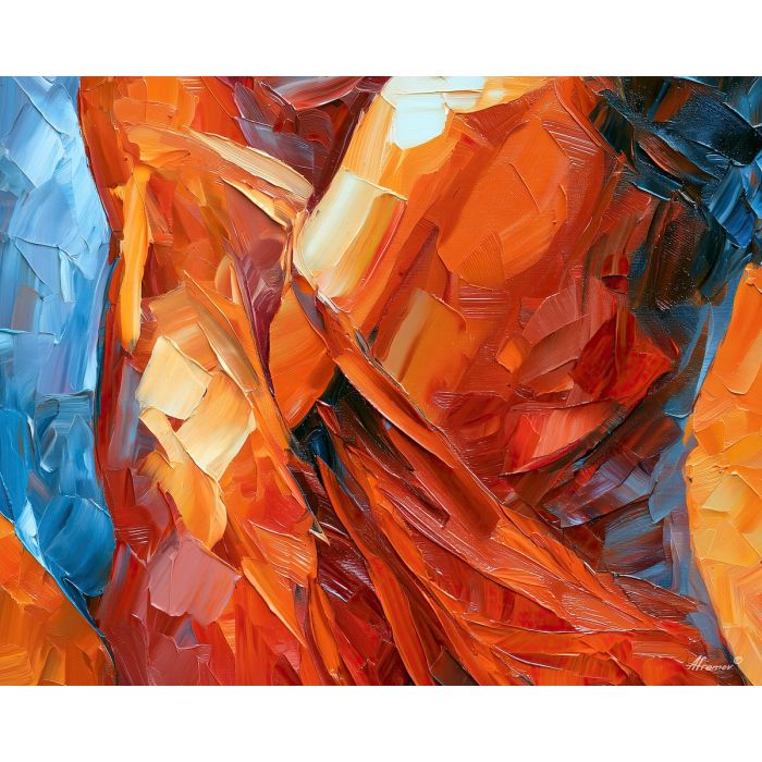 where fabric falls, abstract sensuality art, subtle attraction, draped fabric, hinted shoulder, palette knife art, decorative painting, textured oil painting, afremov inspired, 5:4 painting