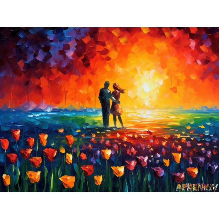 COUPLE IN THE TULIPS