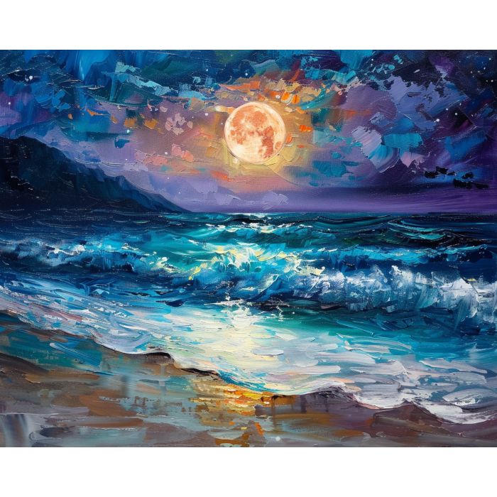 FULL MOON OVER THE SEA