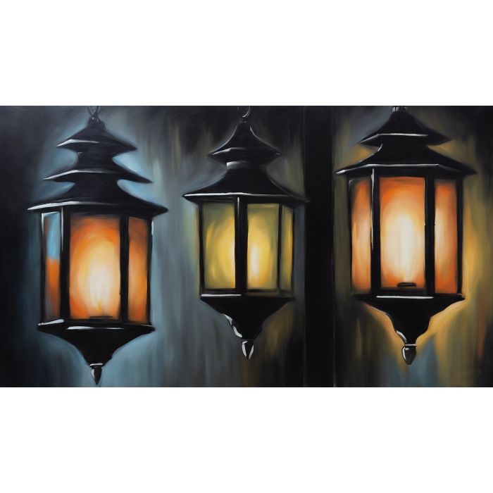 RADIANT LANTERNS IN NOIR AMBIANCE