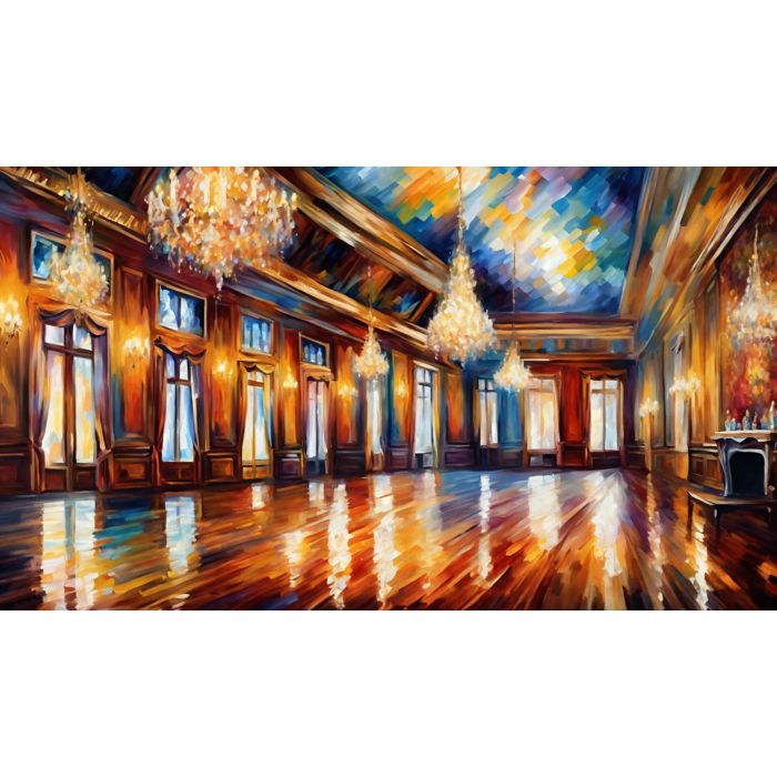 BALLROOM WITH CRYSTAL CHANDELIERS