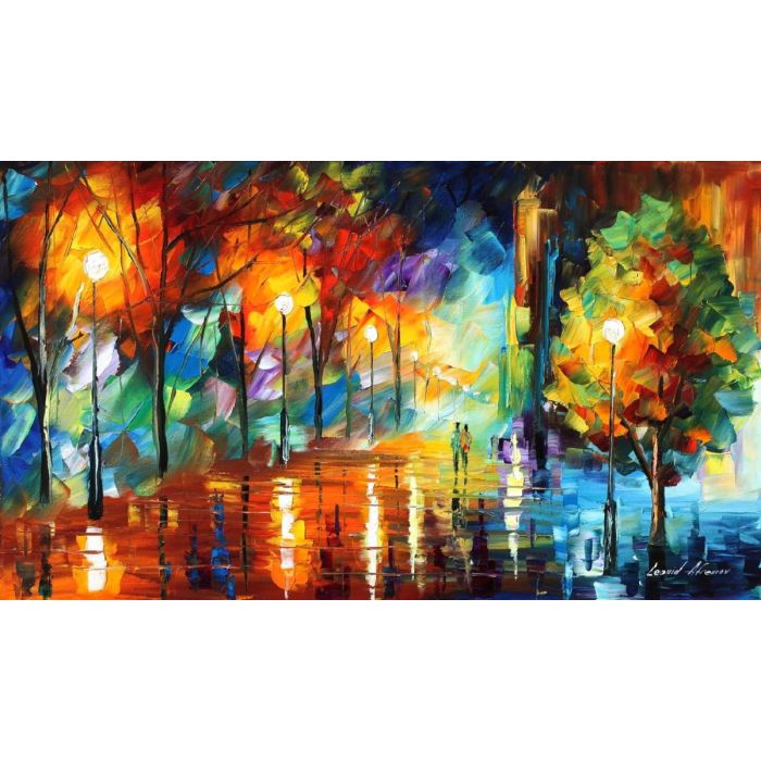 Dreamscape painting, an original textured impasto palette knife oil painting