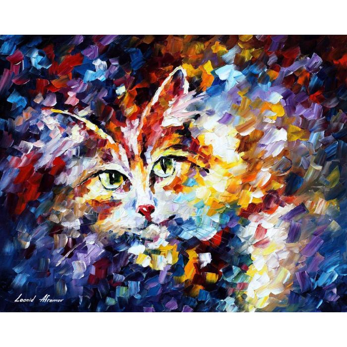 famous cat paintings, cat oil painting, leonid afremov cat, oil painting cat, cat painting oil, oil paintings of cats