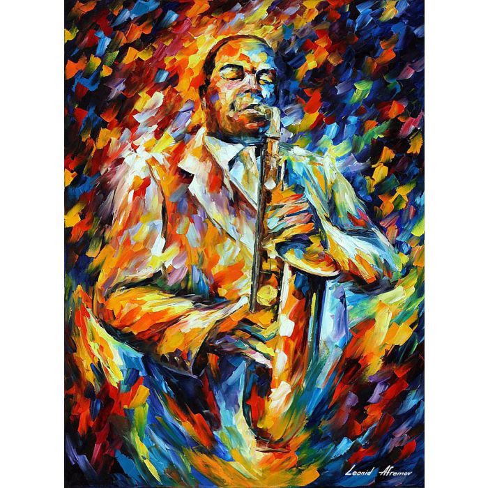 Charlie Parker — Palette Knife Oil Painting On Canvas By Leonid Afremov 