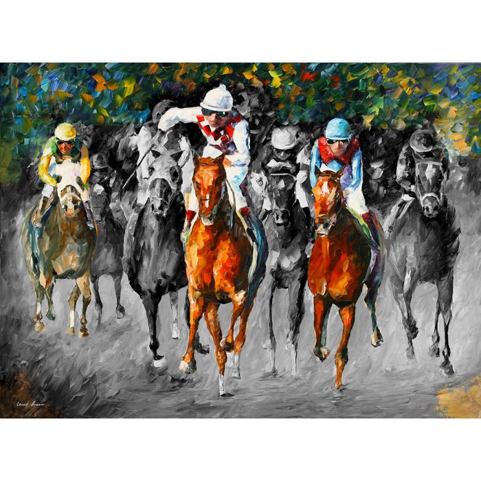 RACES — PALETTE KNIFE Oil Painting On Canvas By Leonid Afremov - Size ...