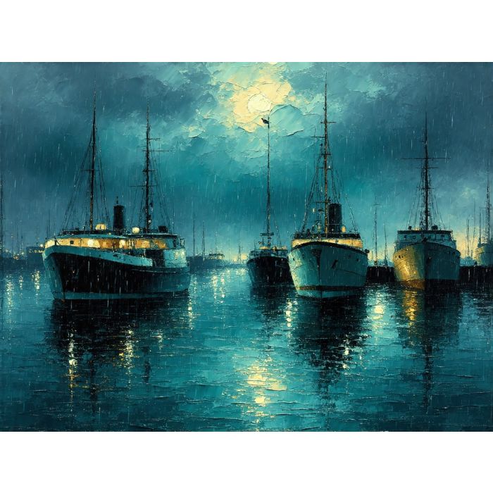 Moonlit Harbor