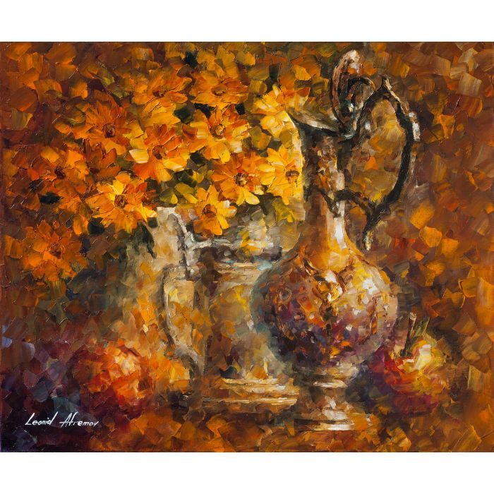 palette knife oil painting lost in time stil life