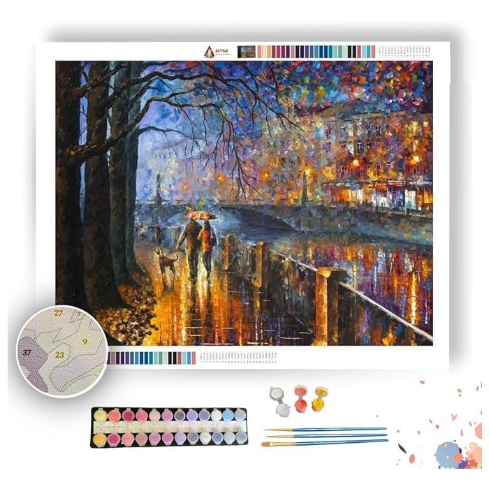 ALLEY BY THE RIVER - Paint by Numbers Full Kit