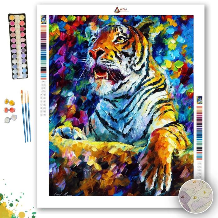 ANGRY TIGER - Paint By Numbers Full Kit