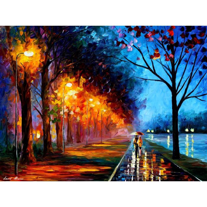 leonid afremov alley by the lake