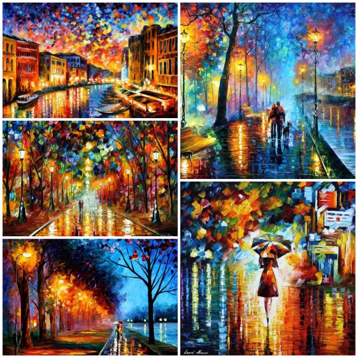 5 super highquality paintings on canvas
