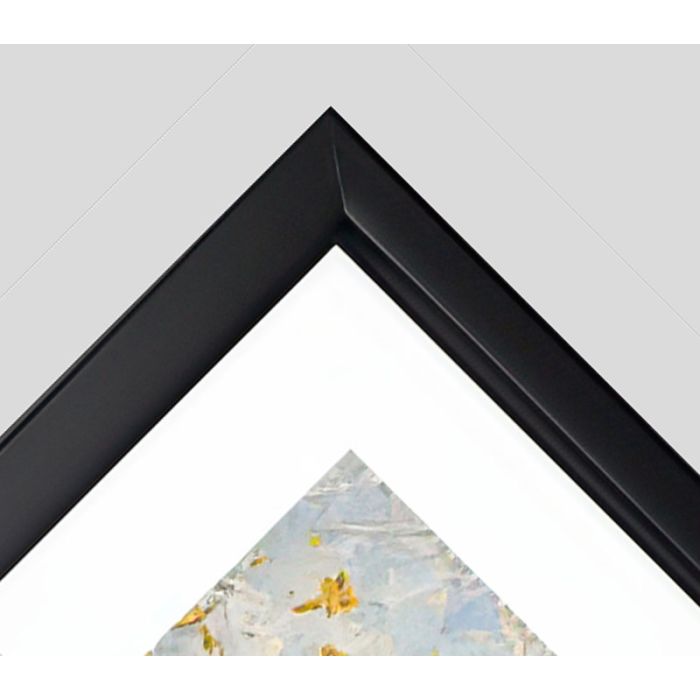 Frame - BLACK with a wide white mat 