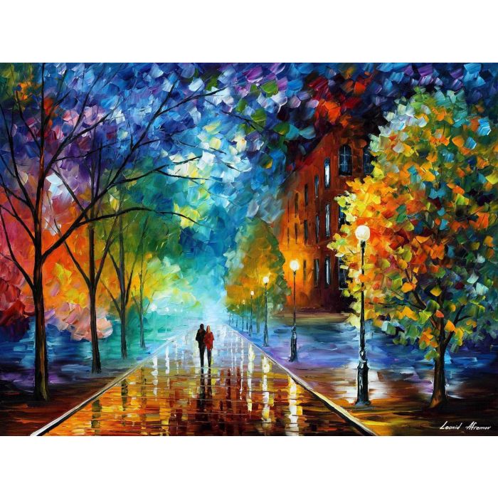 freshness of cold in the evening, freshness of cold in the evening Leonid Afremov, Leonid Afremov freshness of cold in the evening, freshness of cold in the evening painting
