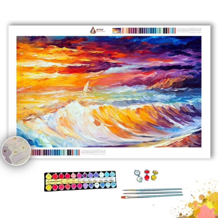 GOLD WAVES - Paint By Numbers Full Kit