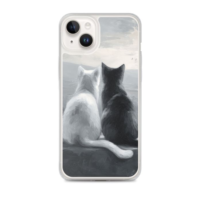 CALM EMBRACE B&W - iPhone 14 Plus Clear case for iPhone®