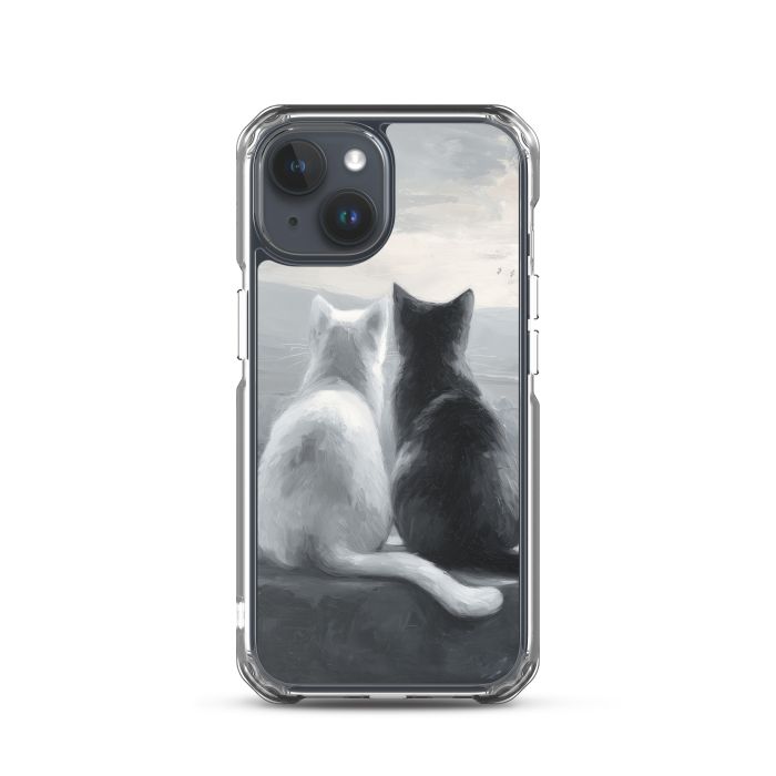 CALM EMBRACE B&W - iPhone 15 Clear case for iPhone®