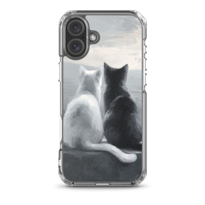 CALM EMBRACE B&W - iPhone 16 Plus Clear case for iPhone®