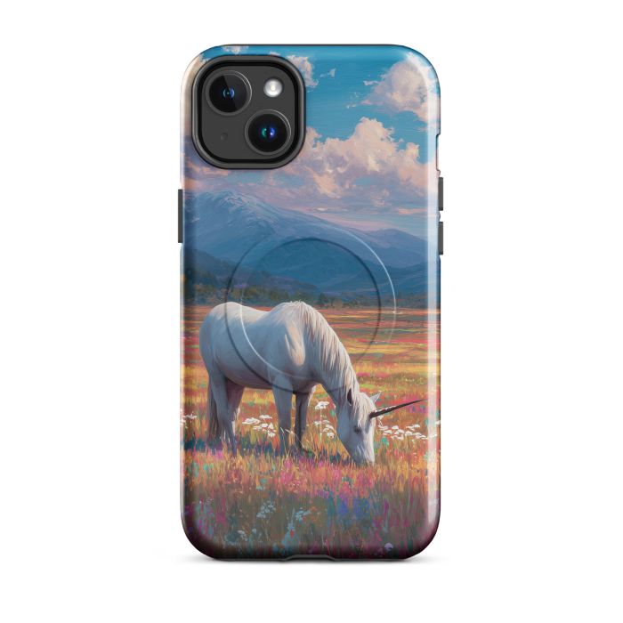 HORNED HORSE MEADOW - iPhone 14 Plus MagSafe® tough case for iPhone®