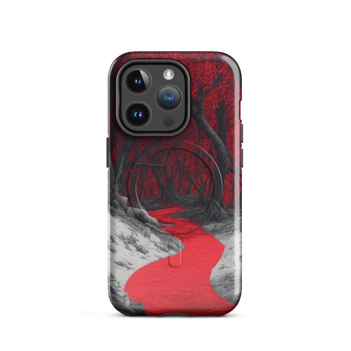 RED THREAD PATH B&W - iPhone 14 Pro MagSafe® tough case for iPhone®