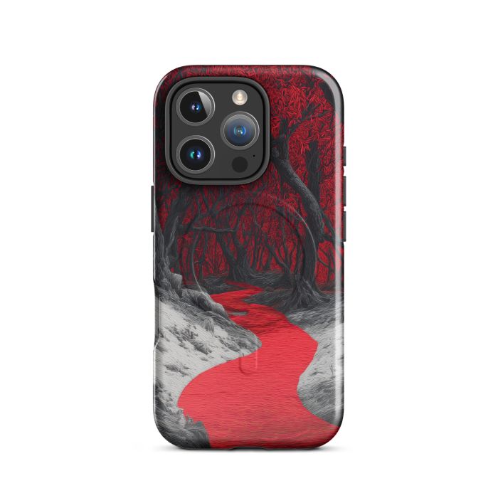 RED THREAD PATH B&W - iPhone 16 Pro MagSafe® tough case for iPhone®