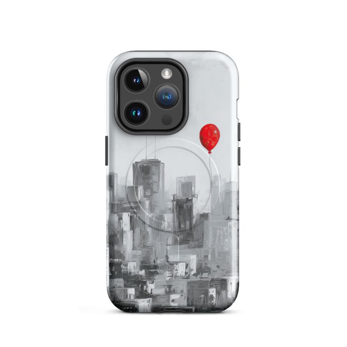 SCARLET BALLOON SKY B&W - iPhone 14 Pro MagSafe® tough case for iPhone®