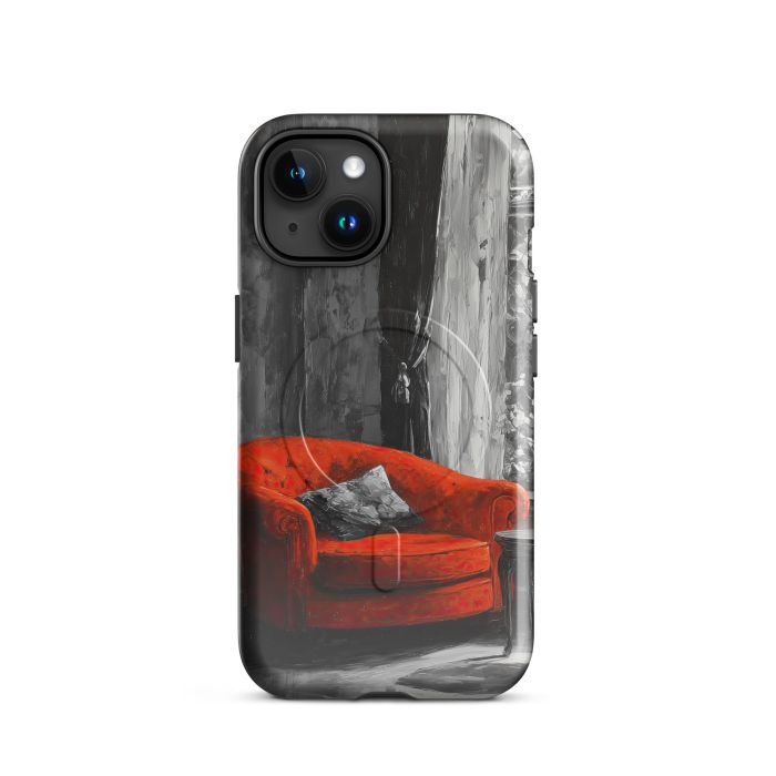 SINGLE ACCENT MEMORY B&W - iPhone 15 MagSafe® tough case for iPhone®