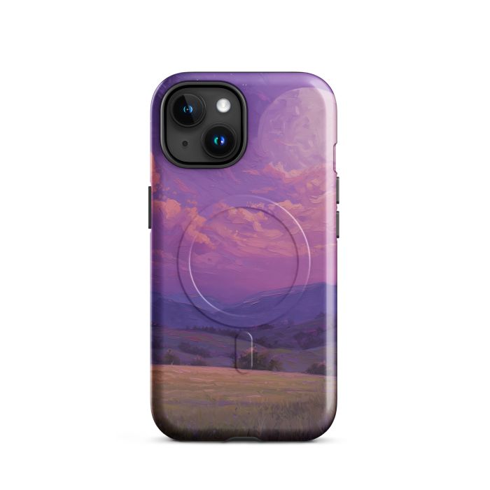 VIOLET MOON PASTURE - iPhone 15 MagSafe® tough case for iPhone®