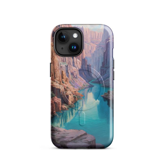WATERSHADOW CANYON - iPhone 15 MagSafe® tough case for iPhone®