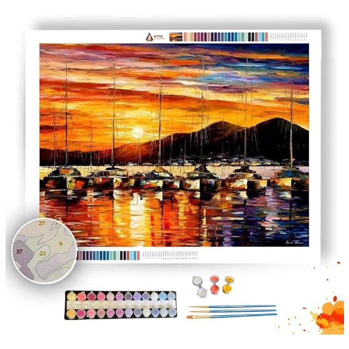 ITALY NAPLES HARBOR VESUVIUS - Paint by Numbers Full Kit