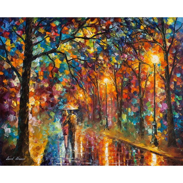 Walking in the Rain by Leonid Afremov