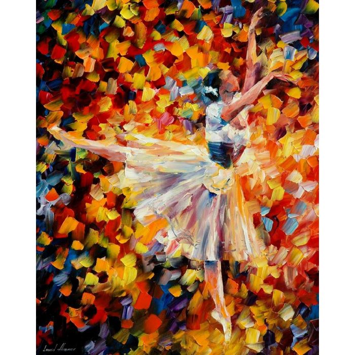 Leonid Afremov, oil on canvas, palette knife, buy original paintings, art, famous artist, biography, official page, online gallery, large artwork, young,  white dress, music, dance, girls