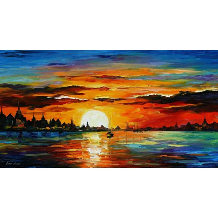 sunrise oil painting, sunrise art, sunrise artwork, painting a sunrise