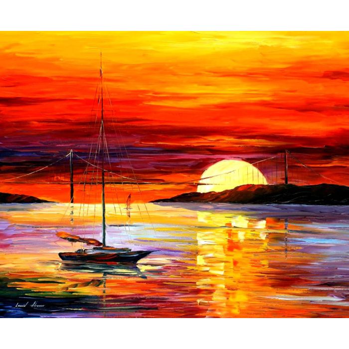 GOLDEN GATE BRIDGE BY THE SUNSET - limited-edition original oil ...