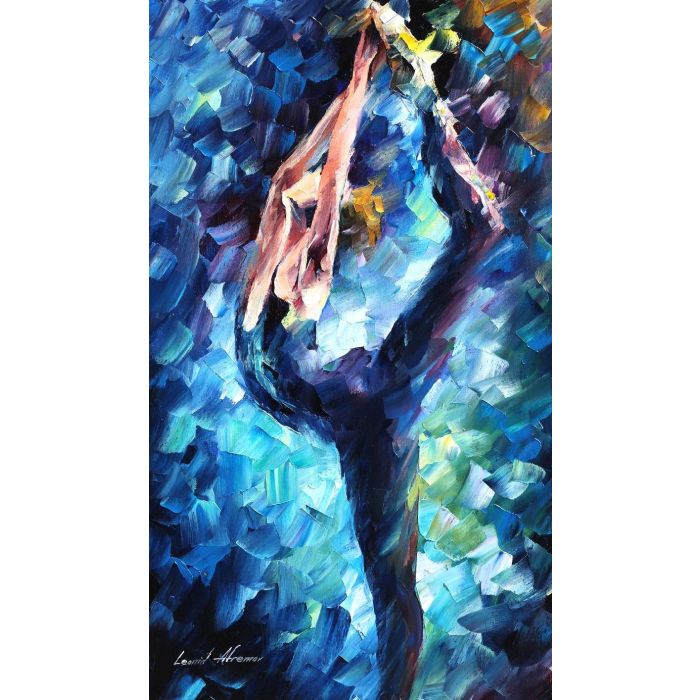blue ballerina painting