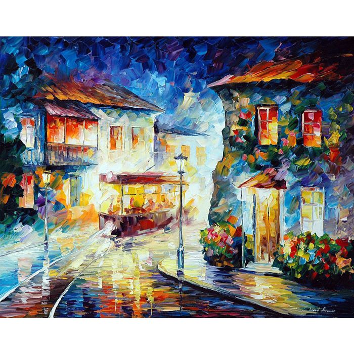 CHARMING CAT — Palette knife Oil Painting on Canvas by Leonid Afremov -  Size 24x30
