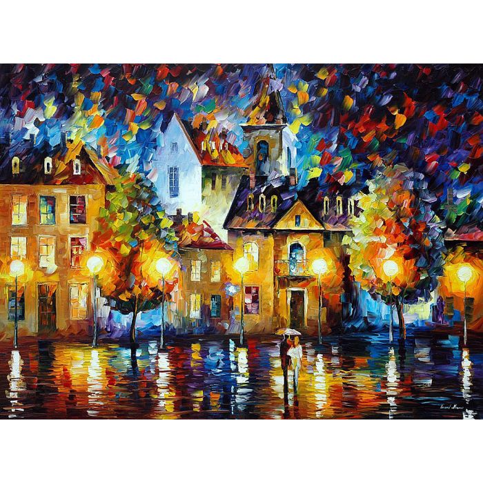 Luxembourg Night — Palette Knife Oil Painting On Canvas By Leonid 