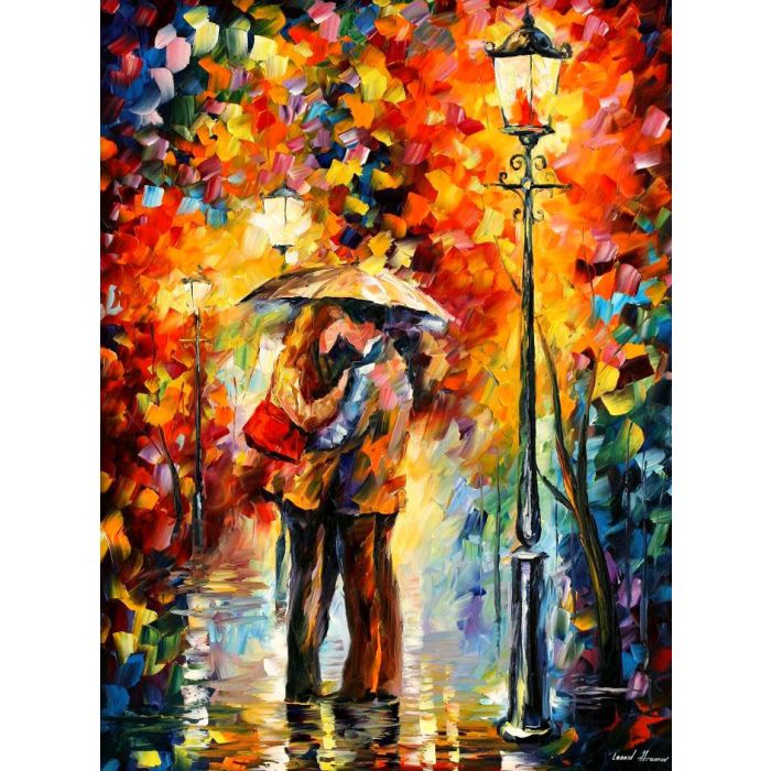 kissing under the rain